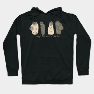 Sophisticated hand drawn flowers, inspirational meanings Hoodie